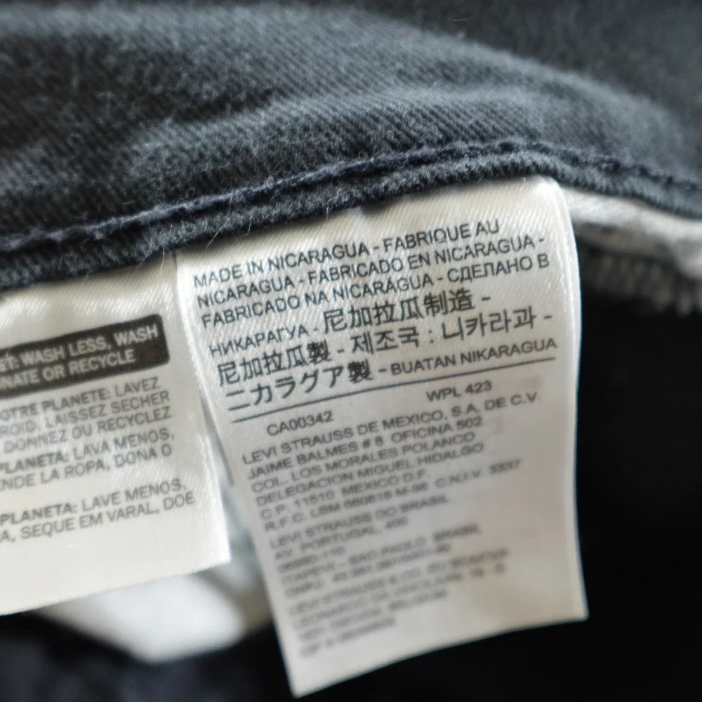 Levi's 541 Jeans Mens 36x25 Black Athletic Taper Stretch Denim Zip Fly 5-Pocket